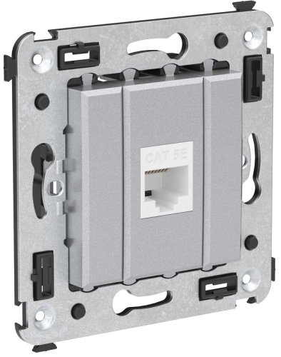 Розетка компьютерная без рамки DKC Avanti 1-м. RJ45 5е закаленная сталь картинка